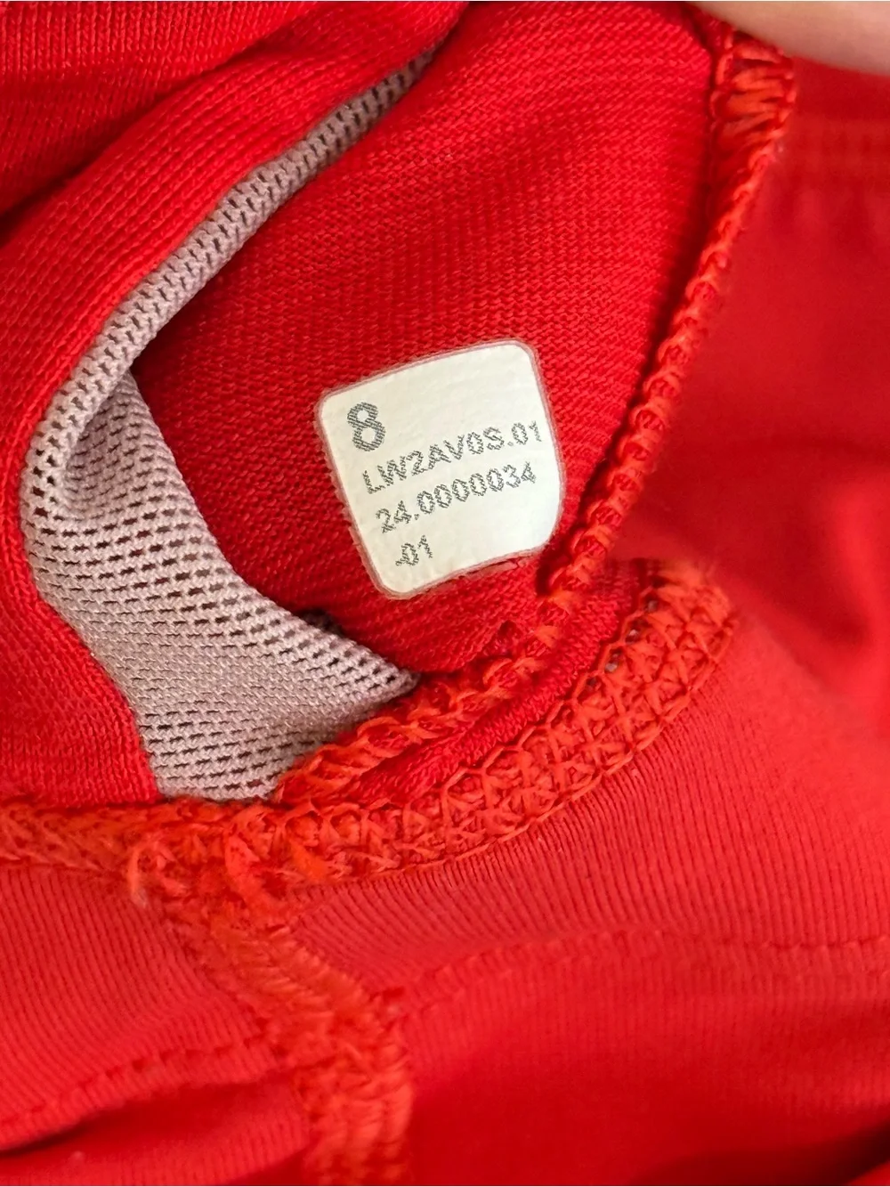 Lululemon Red Longline Strappy Back Sports Bra